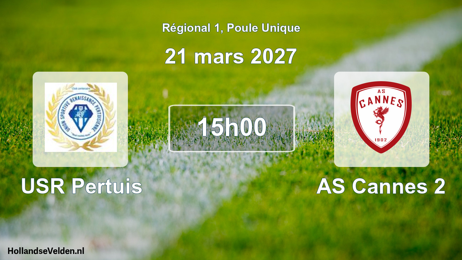 Scheduled Match: USR Pertuis - AS Cannes 2 (21 March 2027)