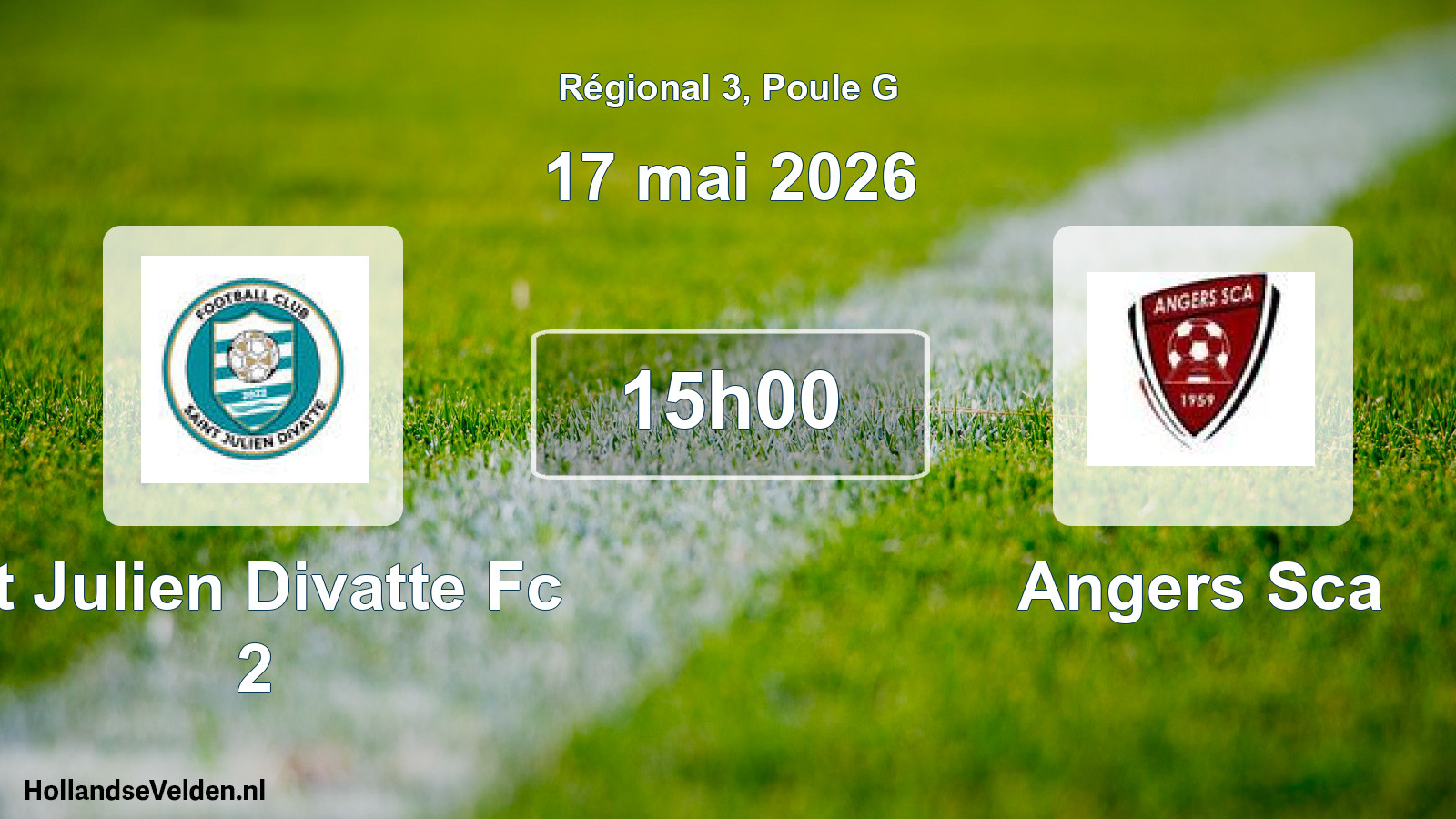 Scheduled Match: St Julien Divatte Fc 2 - Angers Sca (17 May 2026)