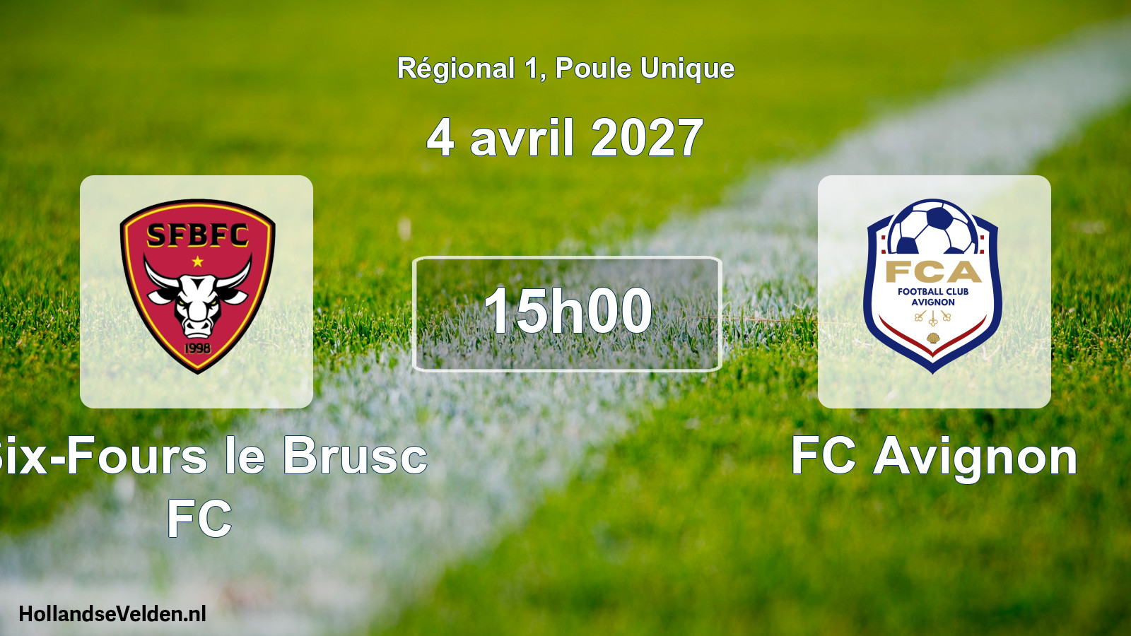 Scheduled Match: Six-Fours le Brusc FC - FC Avignon (4 April 2027)