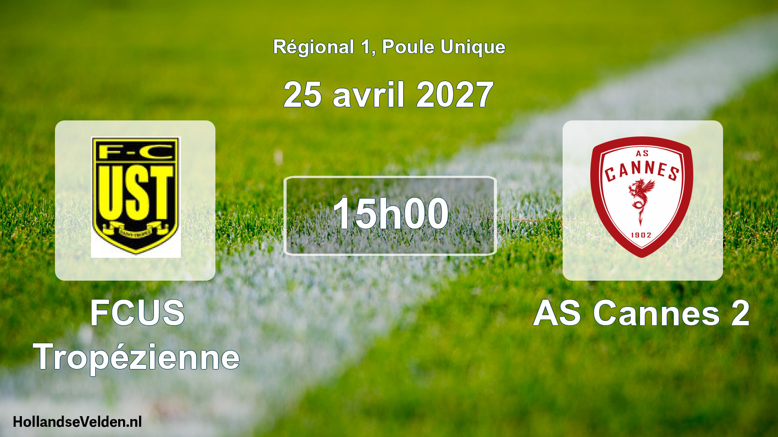 Scheduled Match: FCUS Tropézienne - AS Cannes 2 (25 April 2027)