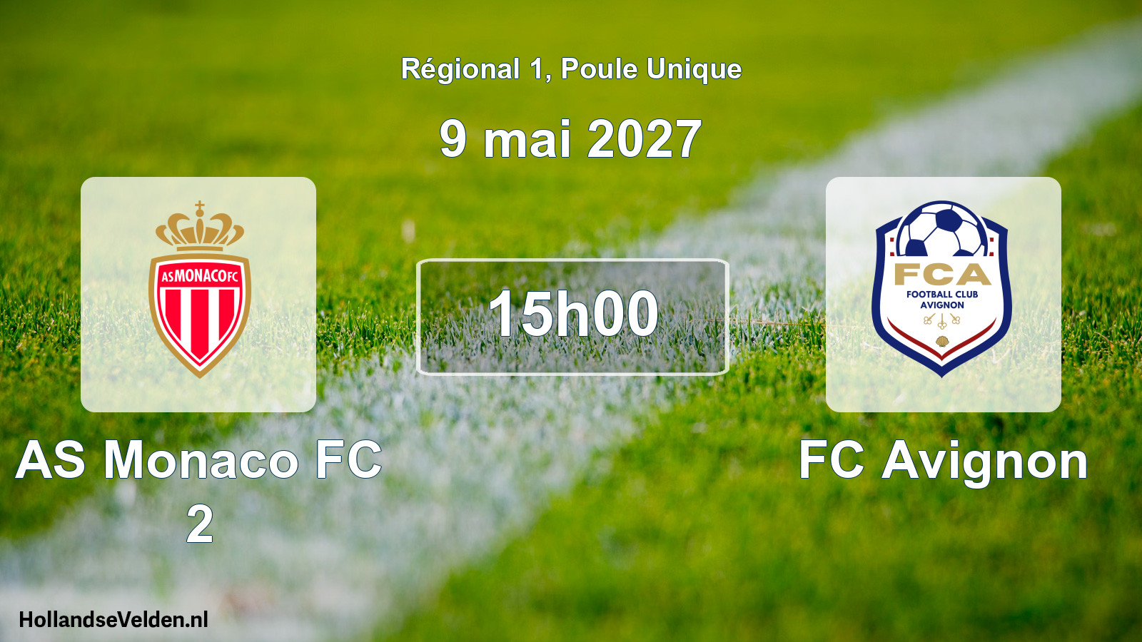 Geplande wedstrijd: AS Monaco FC 2 - FC Avignon (9 mei 2027)