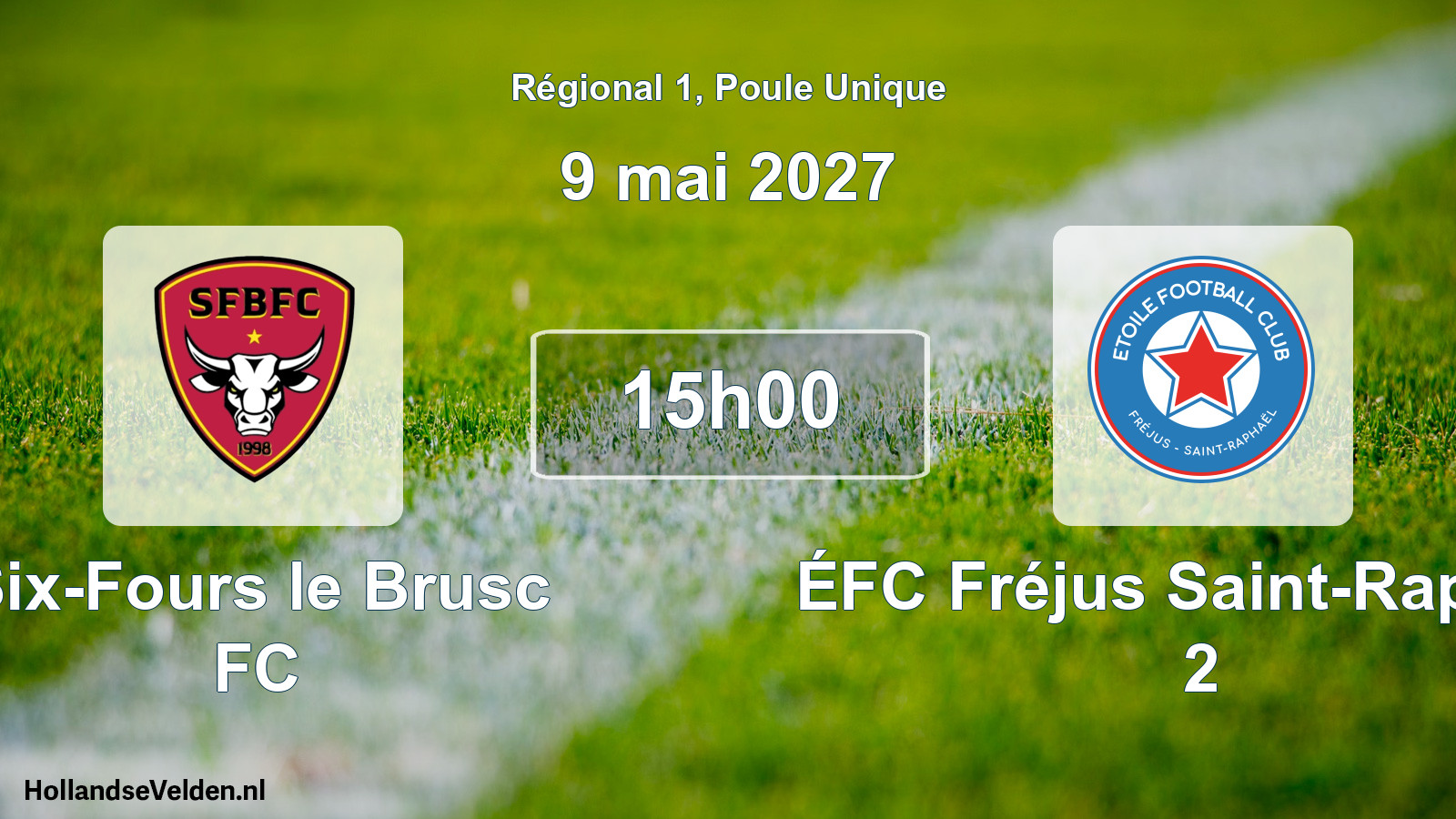 Geplande wedstrijd: Six-Fours le Brusc FC - ÉFC Fréjus Saint-Raphaël 2 (9 mei 2027)