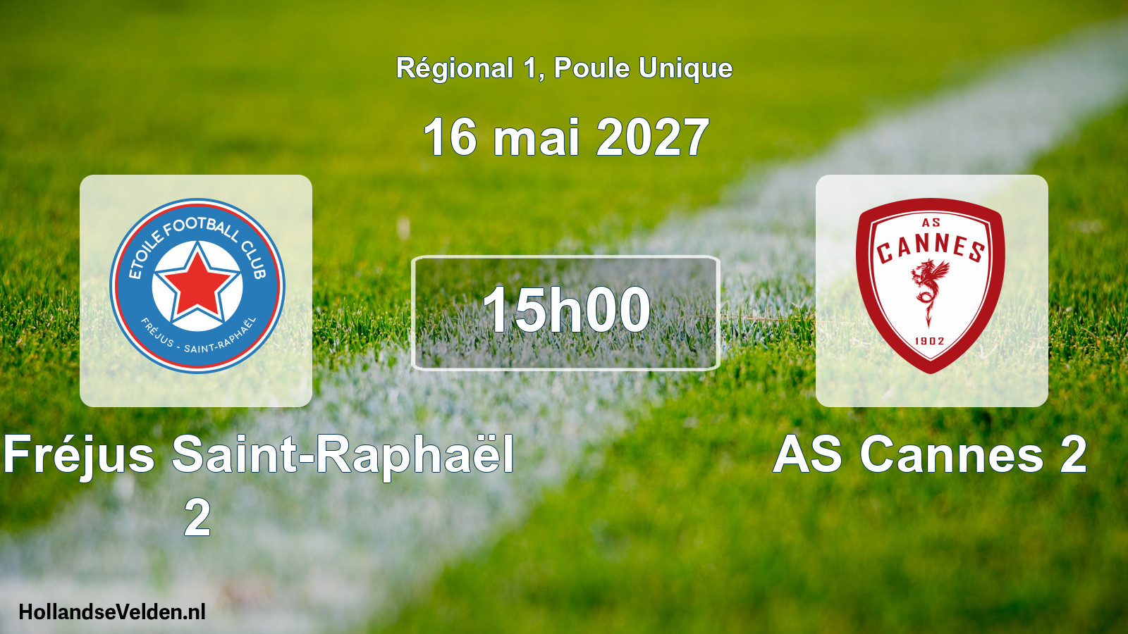 Match programmé: ÉFC Fréjus Saint-Raphaël 2 - AS Cannes 2 (16 mai 2027)