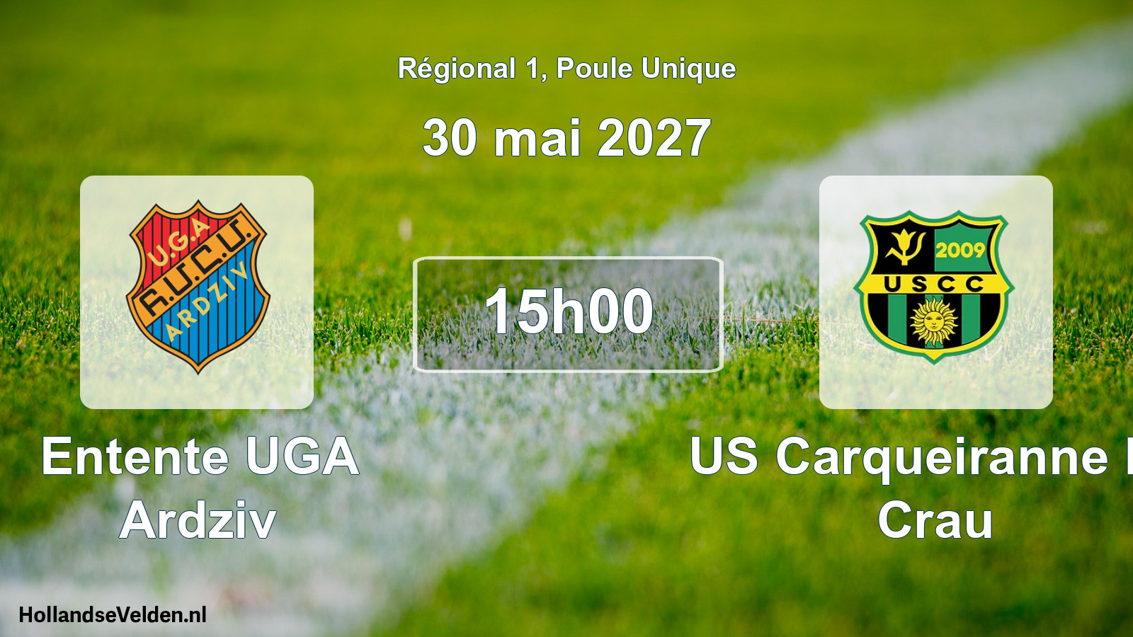 Match programmé: Entente UGA Ardziv - US Carqueiranne La Crau (30 mai 2027)
