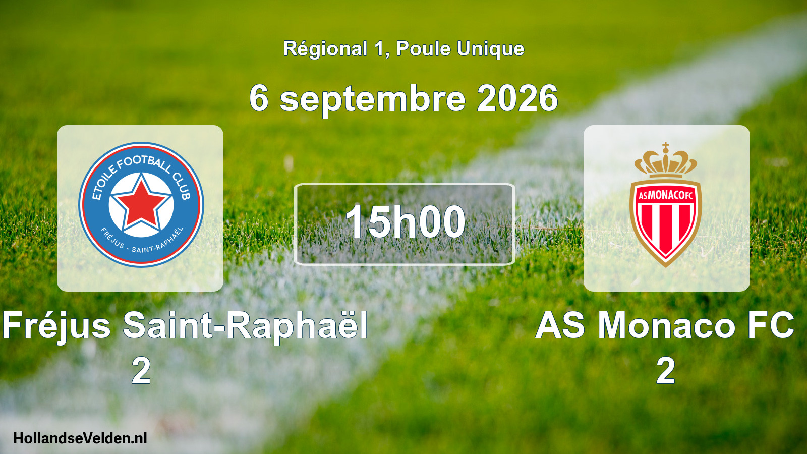Scheduled Match: ÉFC Fréjus Saint-Raphaël 2 - AS Monaco FC 2 (6 September 2026)