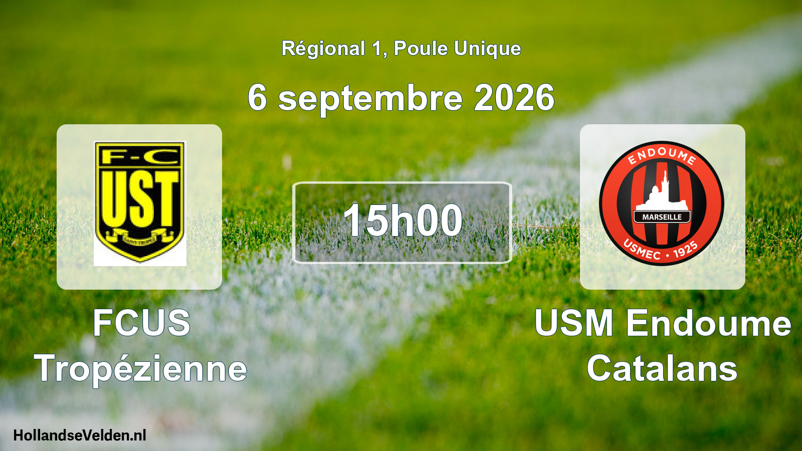 Scheduled Match: FCUS Tropézienne - USM Endoume Catalans (6 September 2026)