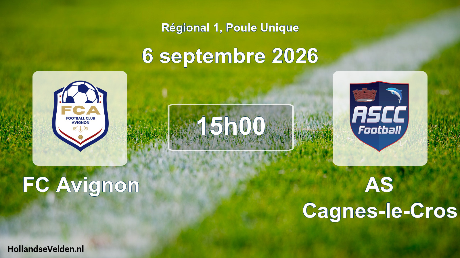 Scheduled Match: FC Avignon - AS Cagnes-le-Cros (6 September 2026)