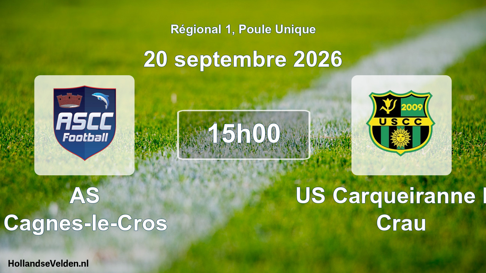 Scheduled Match: AS Cagnes-le-Cros - US Carqueiranne La Crau (20 September 2026)