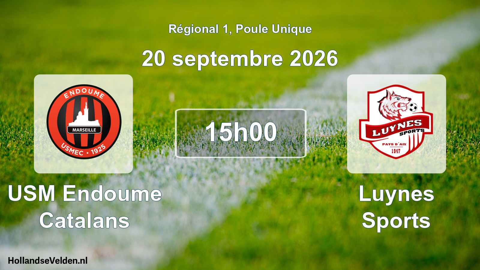 Scheduled Match: USM Endoume Catalans - Luynes Sports (20 September 2026)