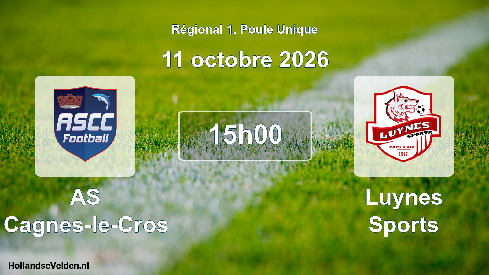 Scheduled Match: AS Cagnes-le-Cros - Luynes Sports (11 October 2026)