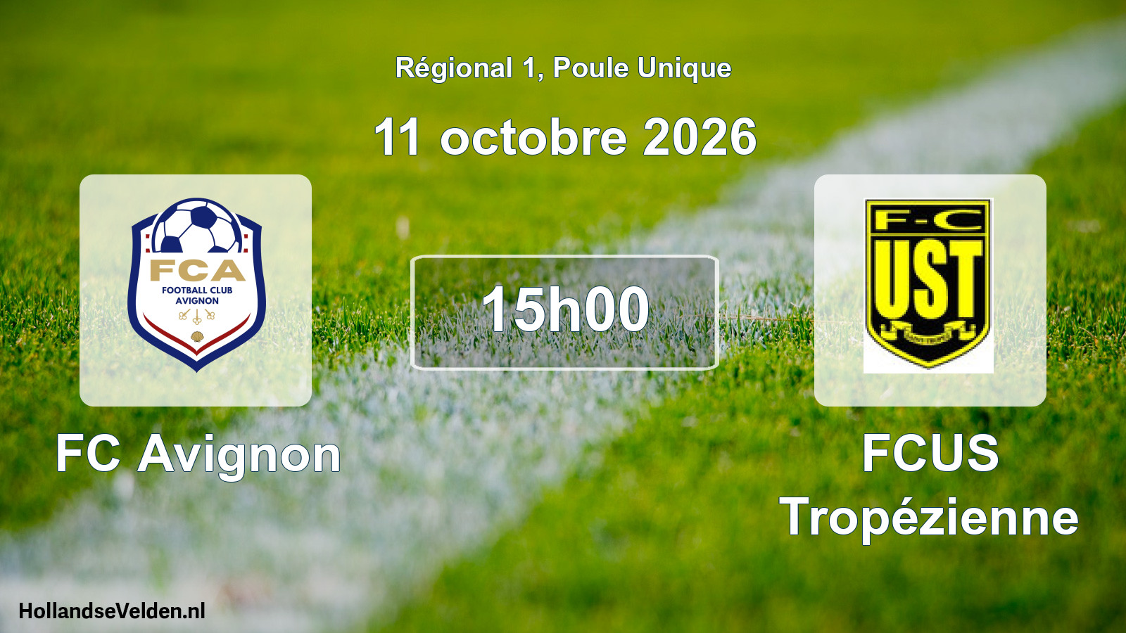 Scheduled Match: FC Avignon - FCUS Tropézienne (11 October 2026)
