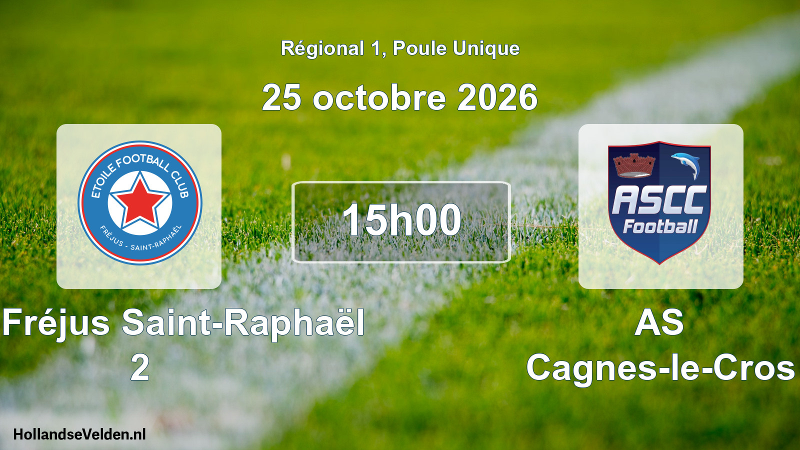 Scheduled Match: ÉFC Fréjus Saint-Raphaël 2 - AS Cagnes-le-Cros (25 October 2026)