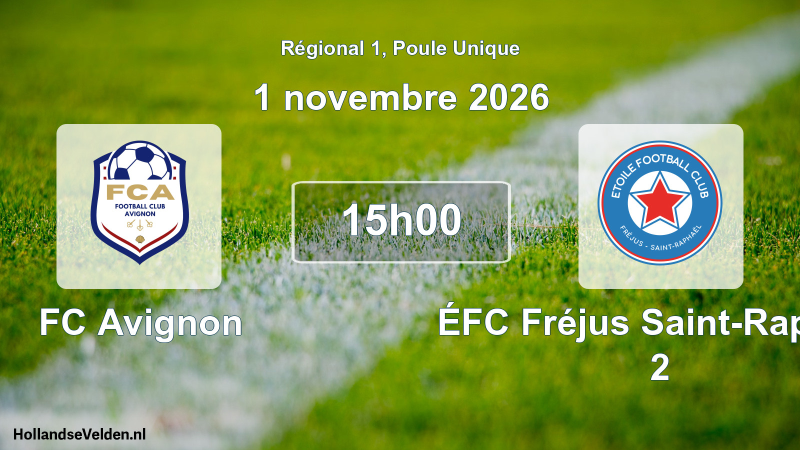Scheduled Match: FC Avignon - ÉFC Fréjus Saint-Raphaël 2 (1 November 2026)