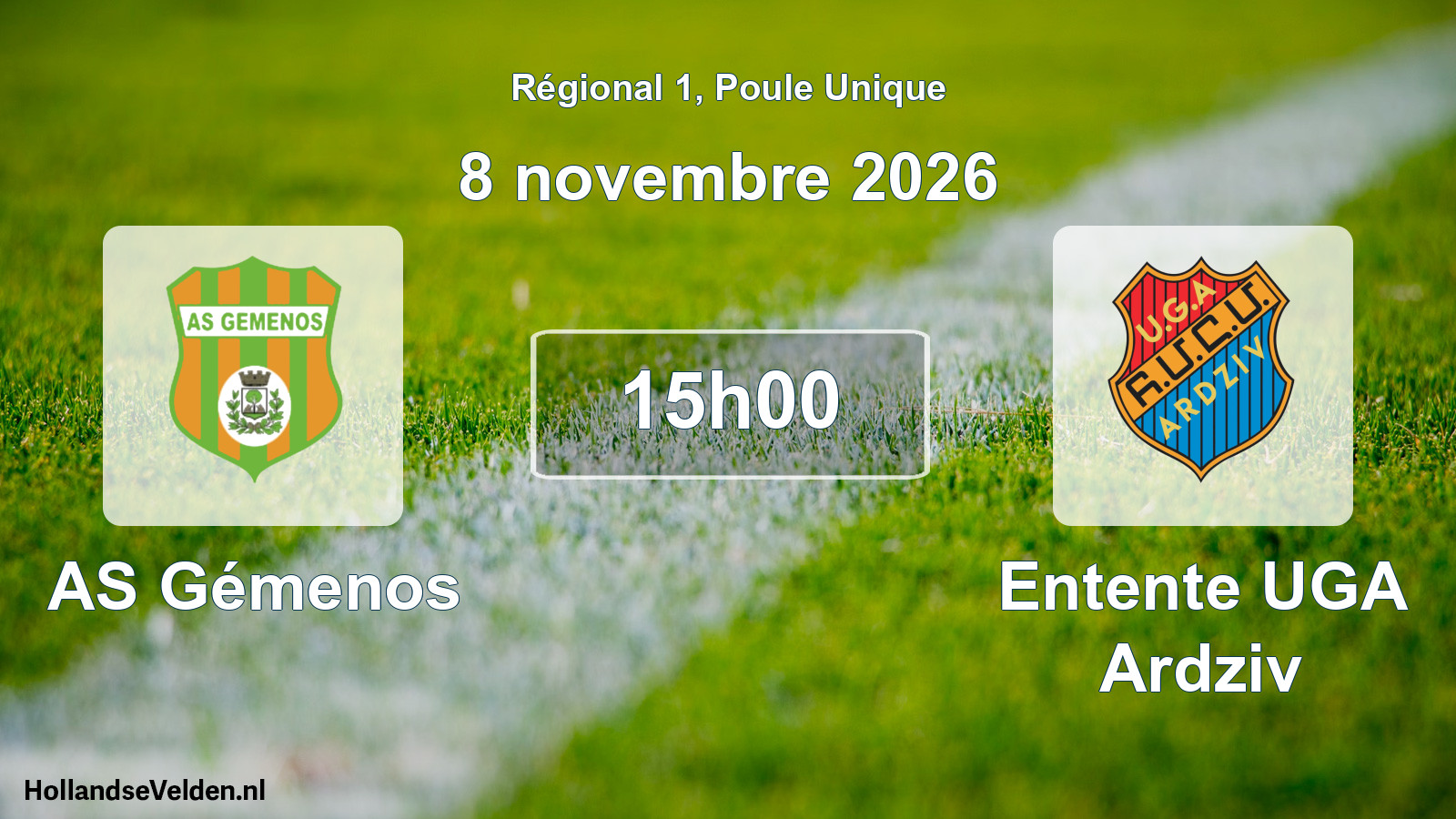 Match programmé: AS Gémenos - Entente UGA Ardziv (8 novembre 2026)