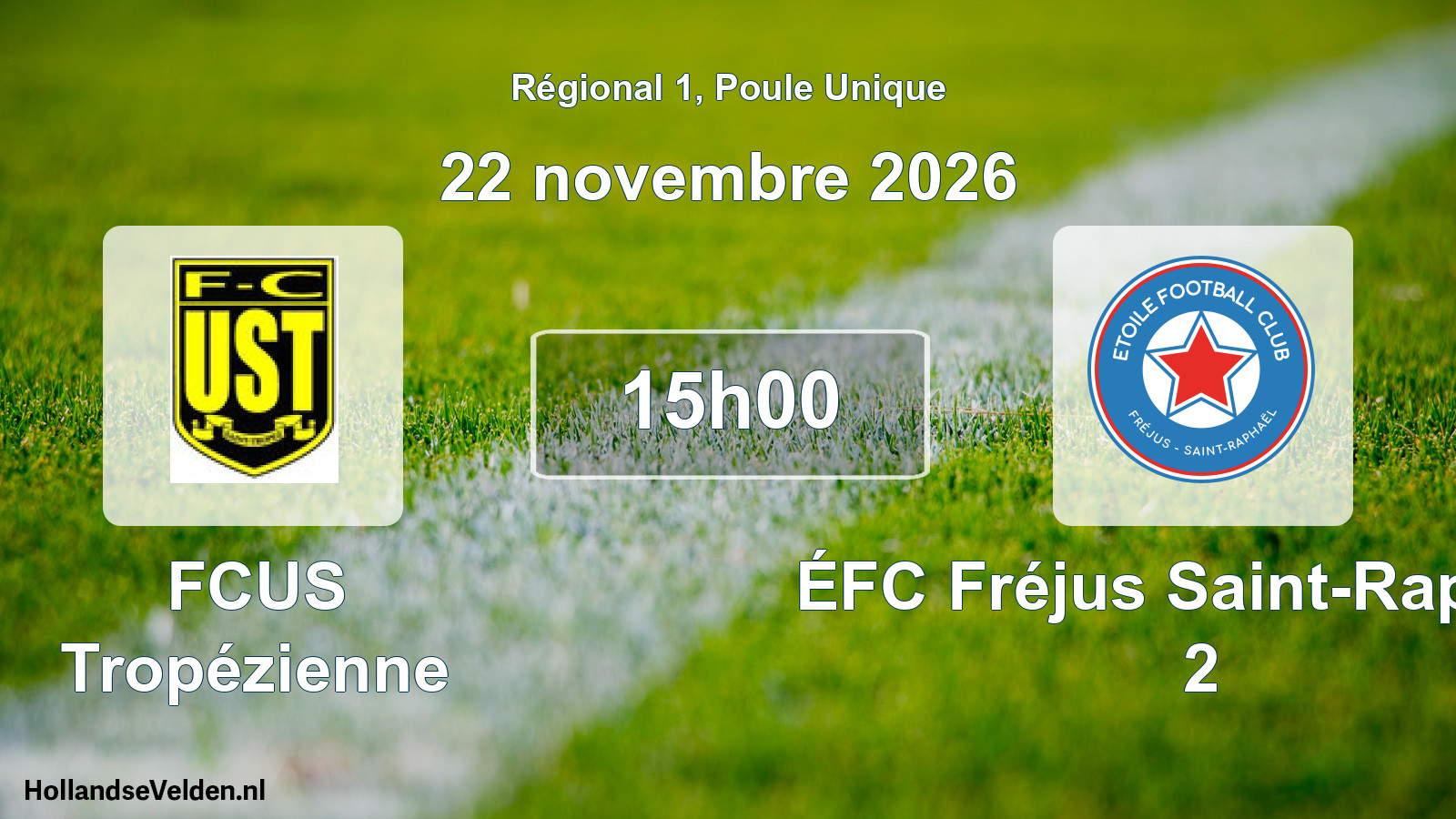 Scheduled Match: FCUS Tropézienne - ÉFC Fréjus Saint-Raphaël 2 (22 November 2026)