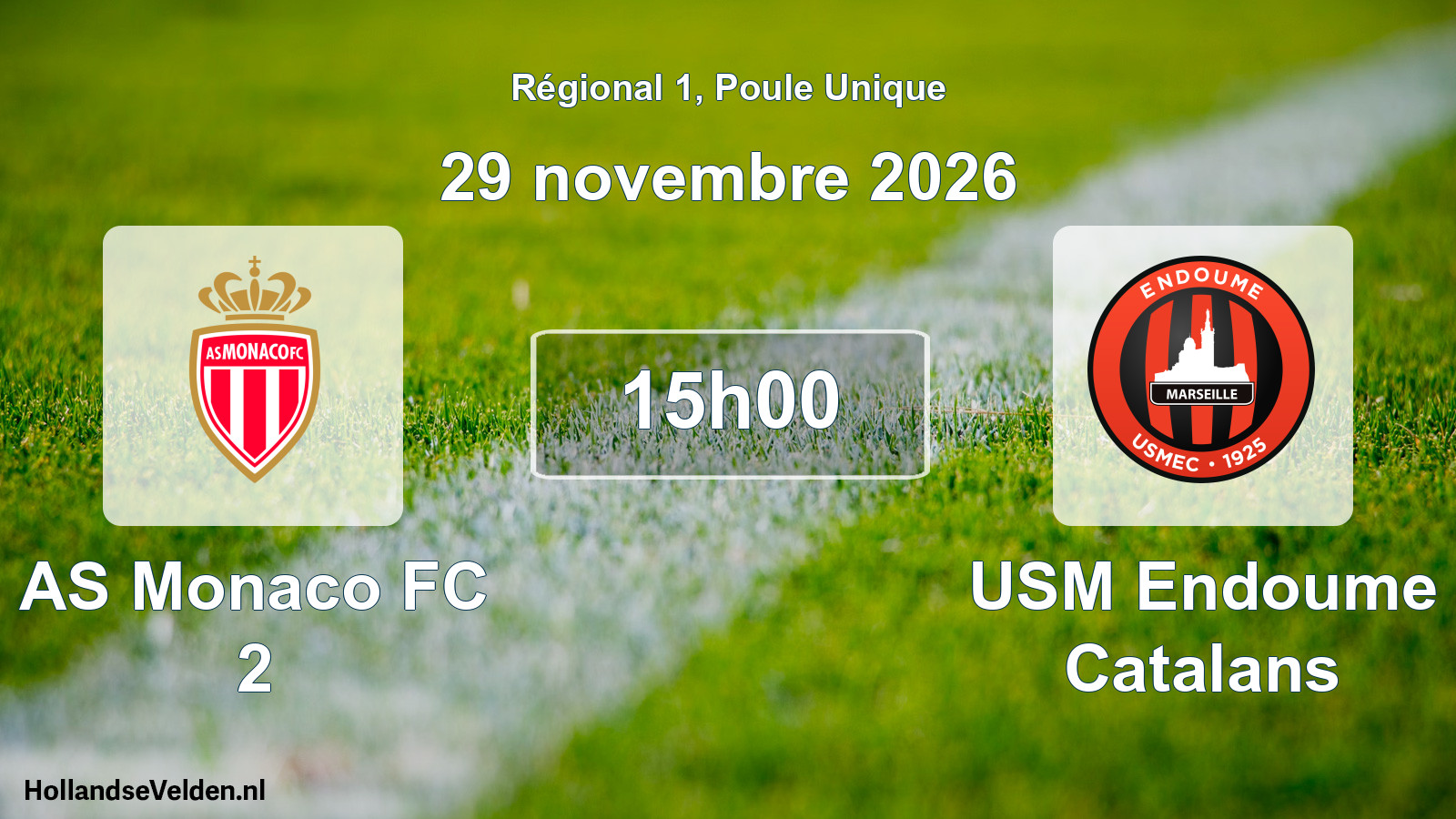 Scheduled Match: AS Monaco FC 2 - USM Endoume Catalans (29 November 2026)