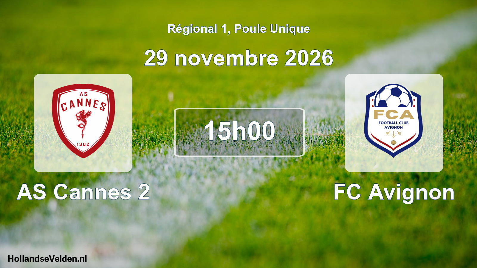 Scheduled Match: AS Cannes 2 - FC Avignon (29 November 2026)