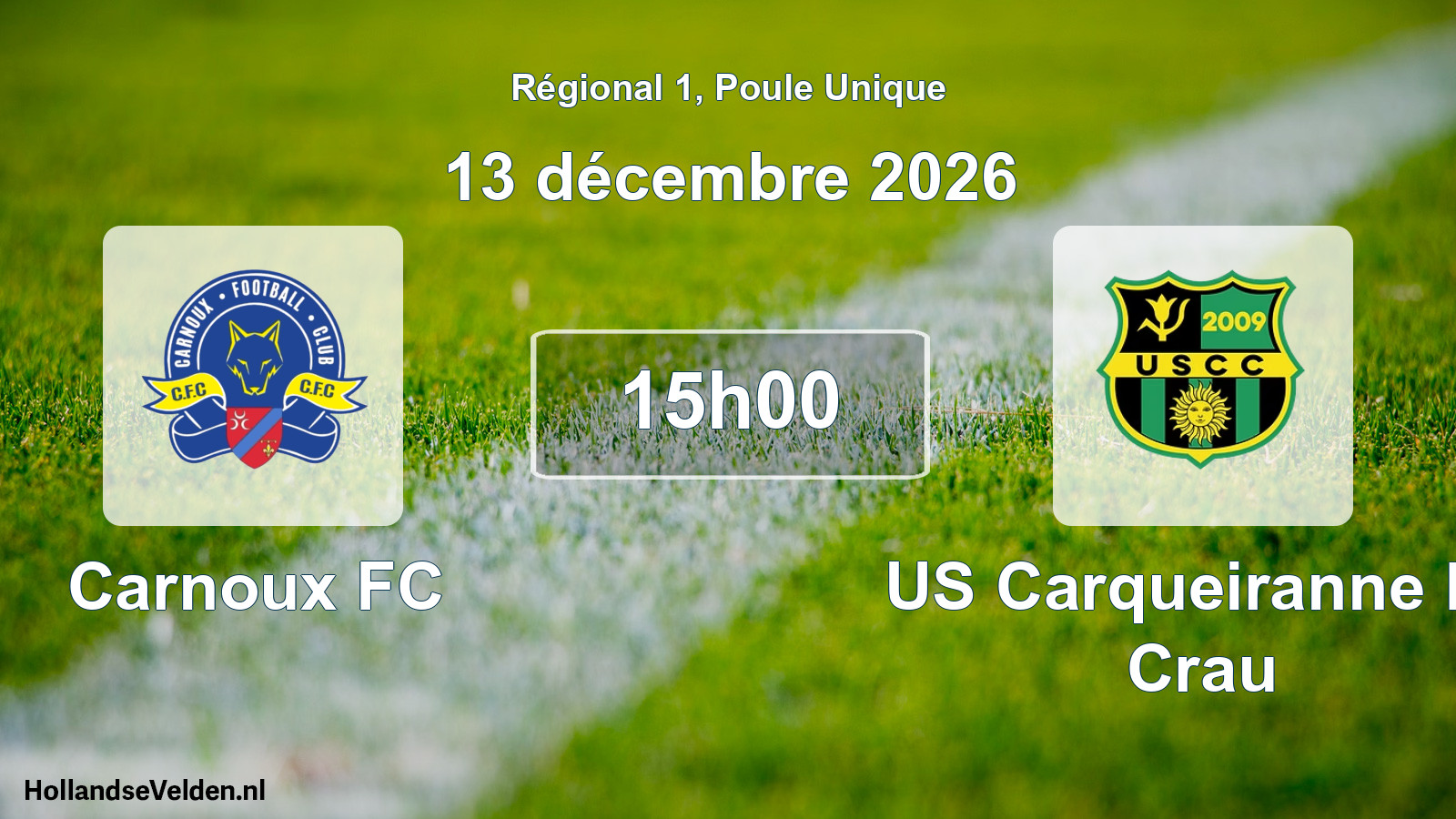 Scheduled Match: Carnoux FC - US Carqueiranne La Crau (13 December 2026)