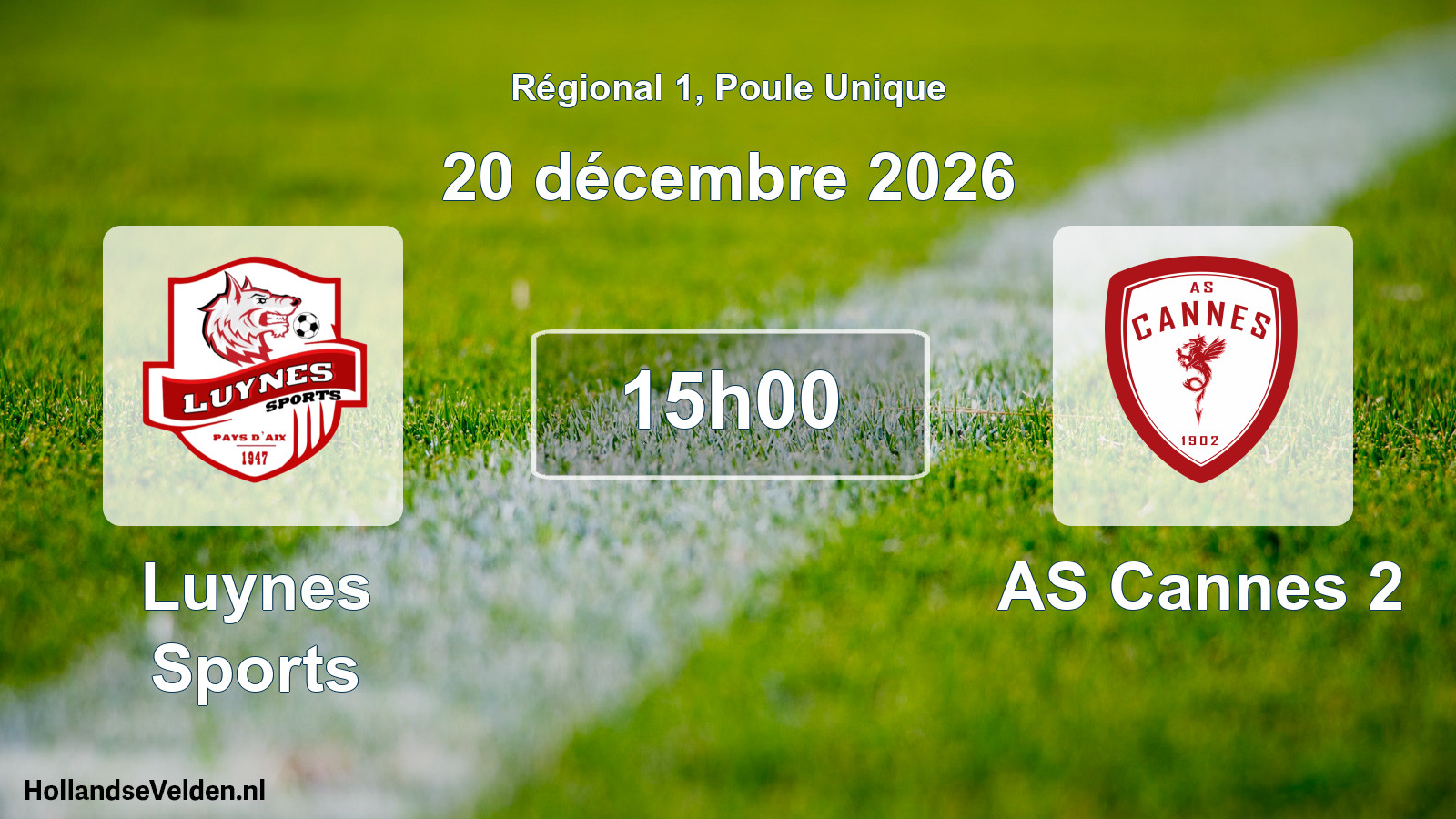 Scheduled Match: Luynes Sports - AS Cannes 2 (20 December 2026)