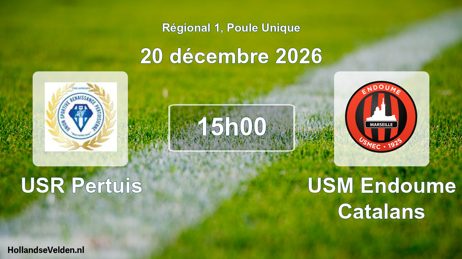 Scheduled Match: USR Pertuis - USM Endoume Catalans (20 December 2026)