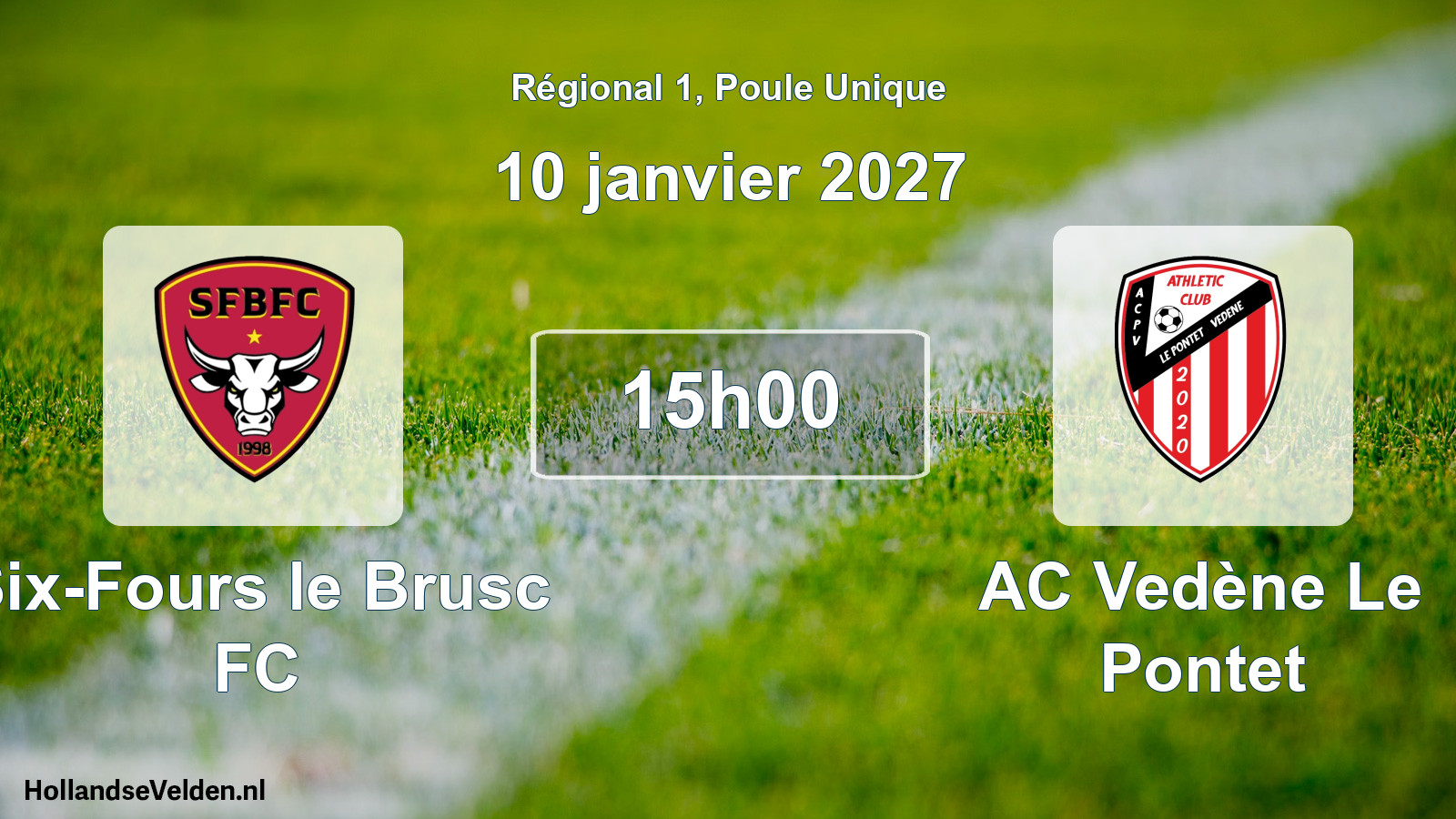 Scheduled Match: Six-Fours le Brusc FC - AC Vedène Le Pontet (10 January 2027)
