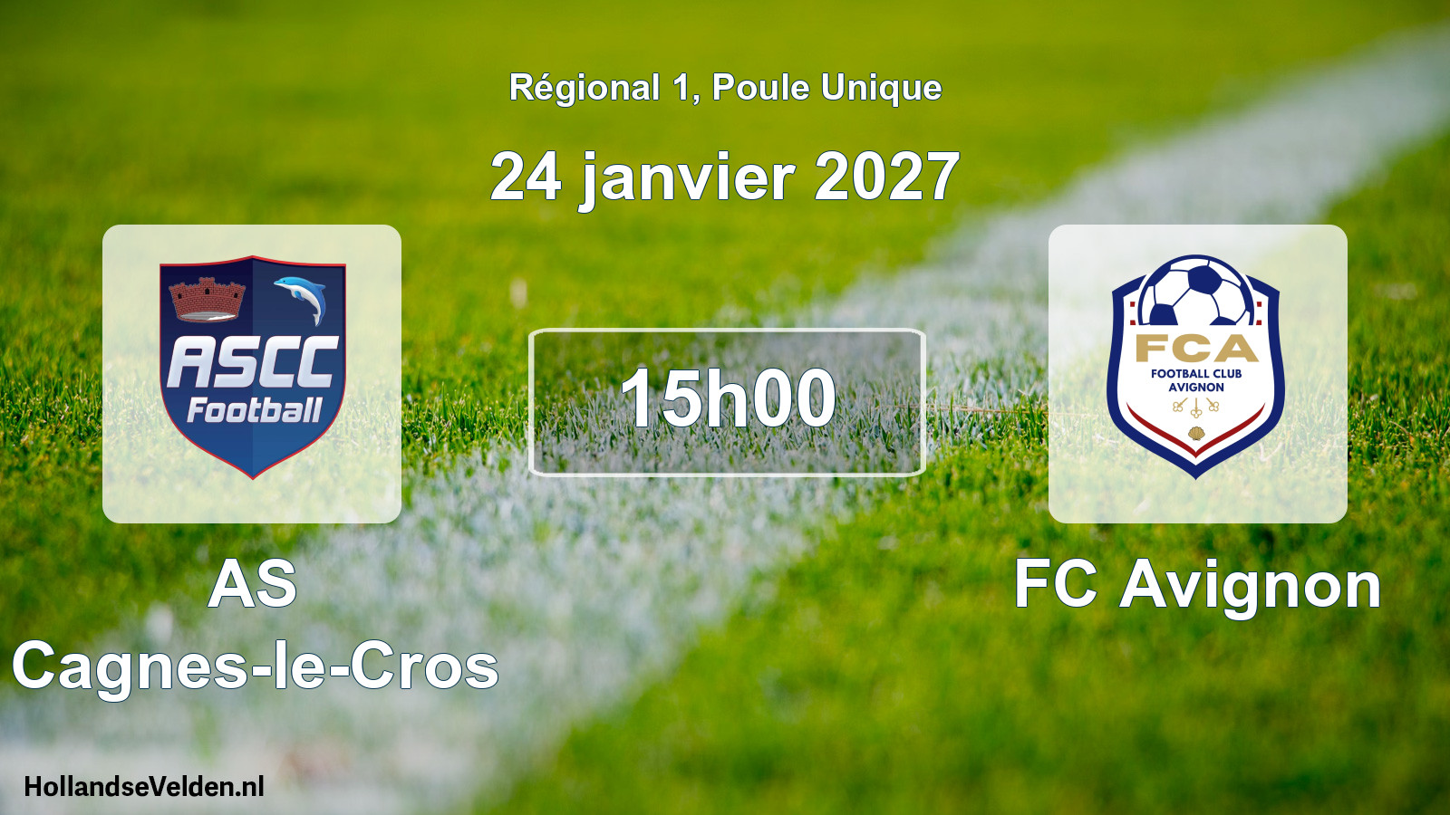 Scheduled Match: AS Cagnes-le-Cros - FC Avignon (24 January 2027)