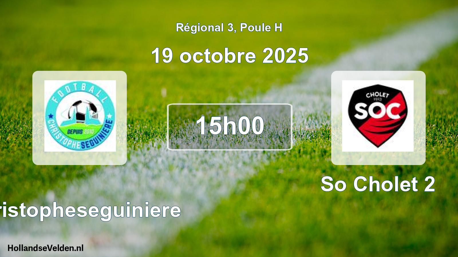 Geplande wedstrijd: Christopheseguiniere - So Cholet 2 (19 oktober 2025)