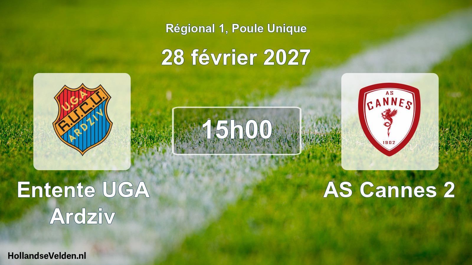 Scheduled Match: Entente UGA Ardziv - AS Cannes 2 (28 February 2027)