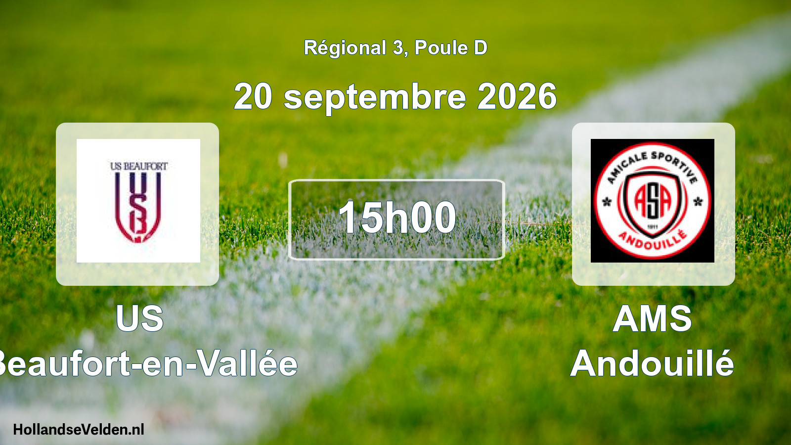 Scheduled Match: US Beaufort-en-Vallée - AMS Andouillé (20 September 2026)