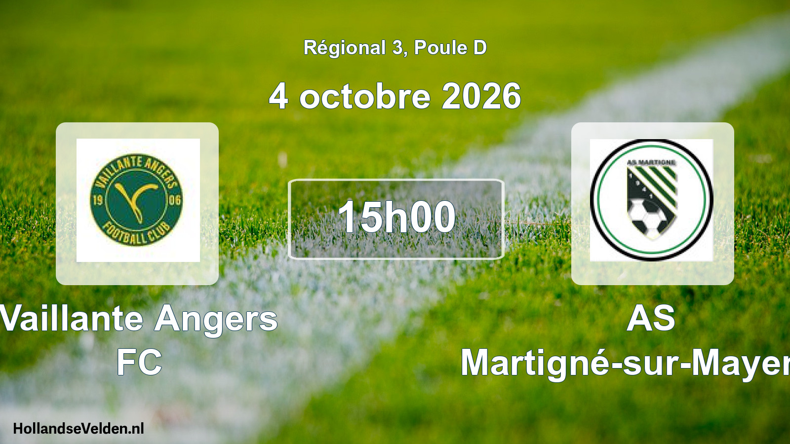 Scheduled Match: Vaillante Angers FC - AS Martigné-sur-Mayenne (4 October 2026)