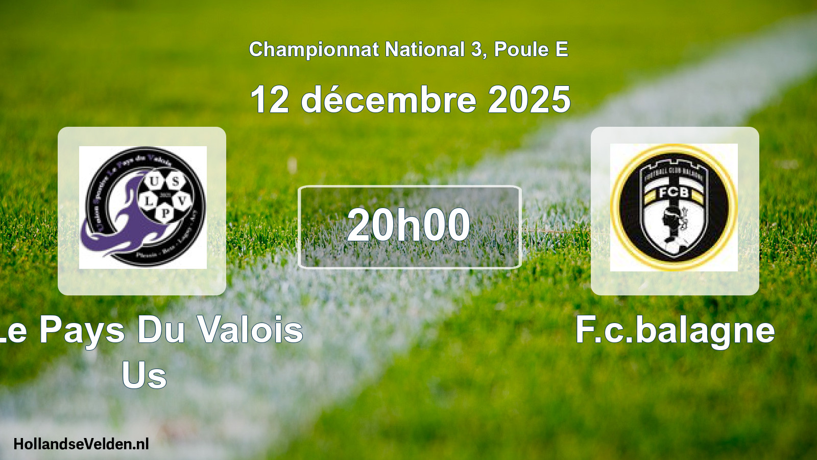 Scheduled Match: Le Pays Du Valois Us - F.c.balagne (12 December 2025)