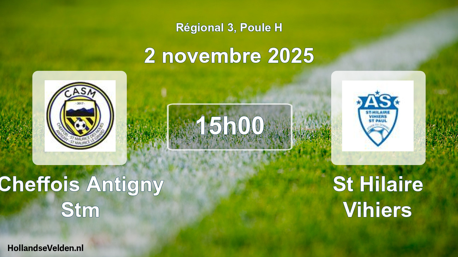 Scheduled Match: Cheffois Antigny Stm - St Hilaire Vihiers (2 November 2025)