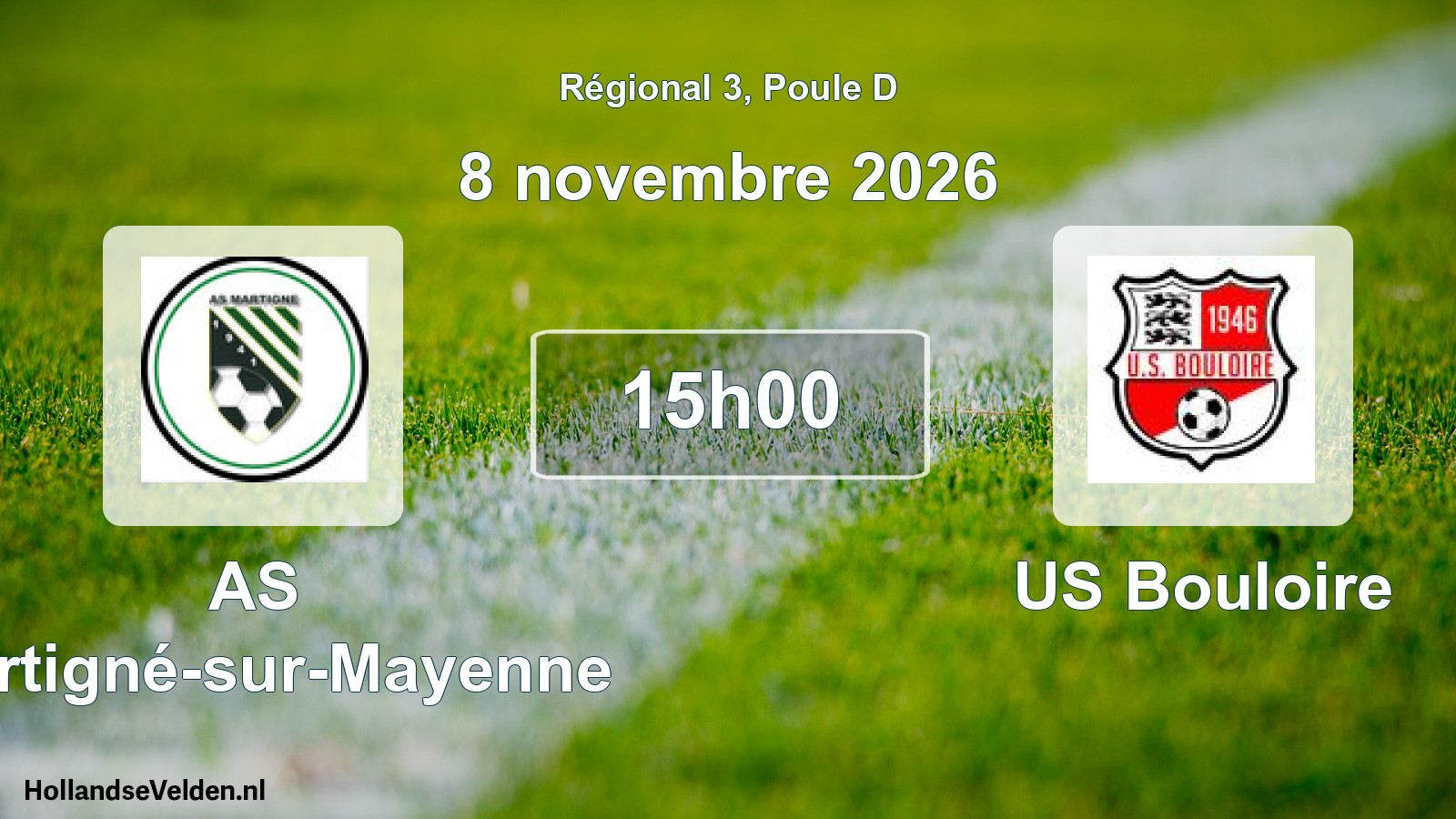 Scheduled Match: AS Martigné-sur-Mayenne - US Bouloire (8 November 2026)