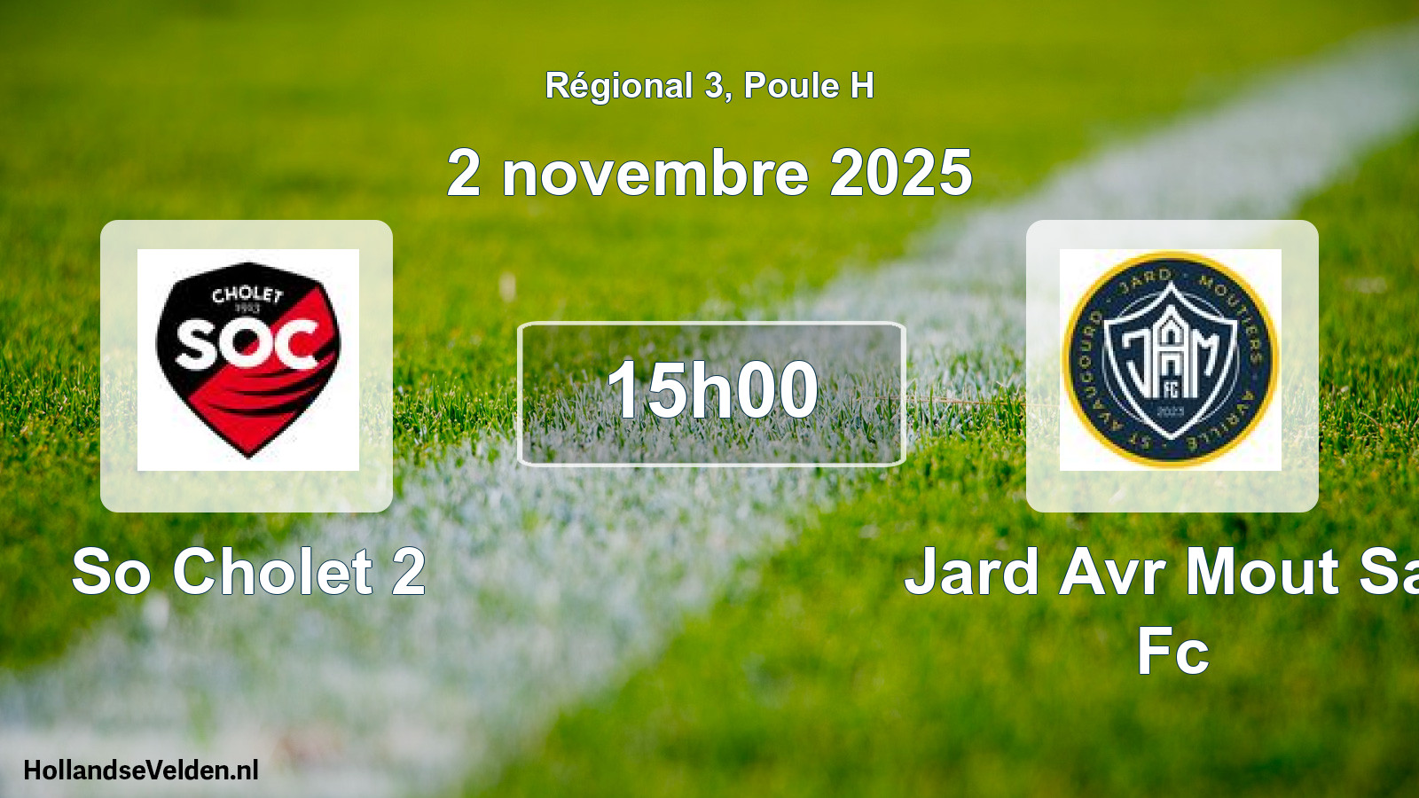 Scheduled Match: So Cholet 2 - Jard Avr Mout Sa Fc (2 November 2025)