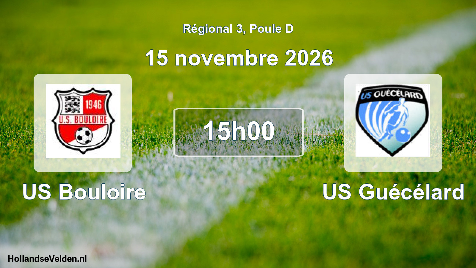 Scheduled Match: US Bouloire - US Guécélard (15 November 2026)