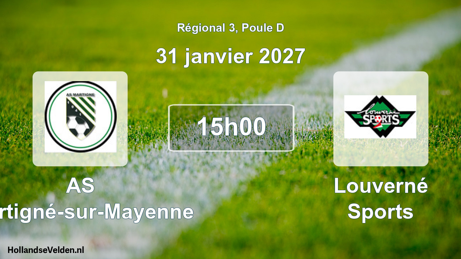 Match programmé: AS Martigné-sur-Mayenne - Louverné Sports (31 janvier 2027)