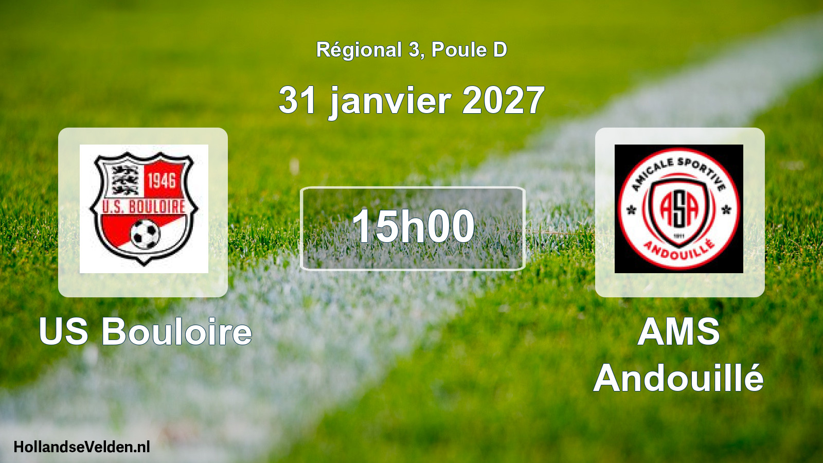 Scheduled Match: US Bouloire - AMS Andouillé (31 January 2027)