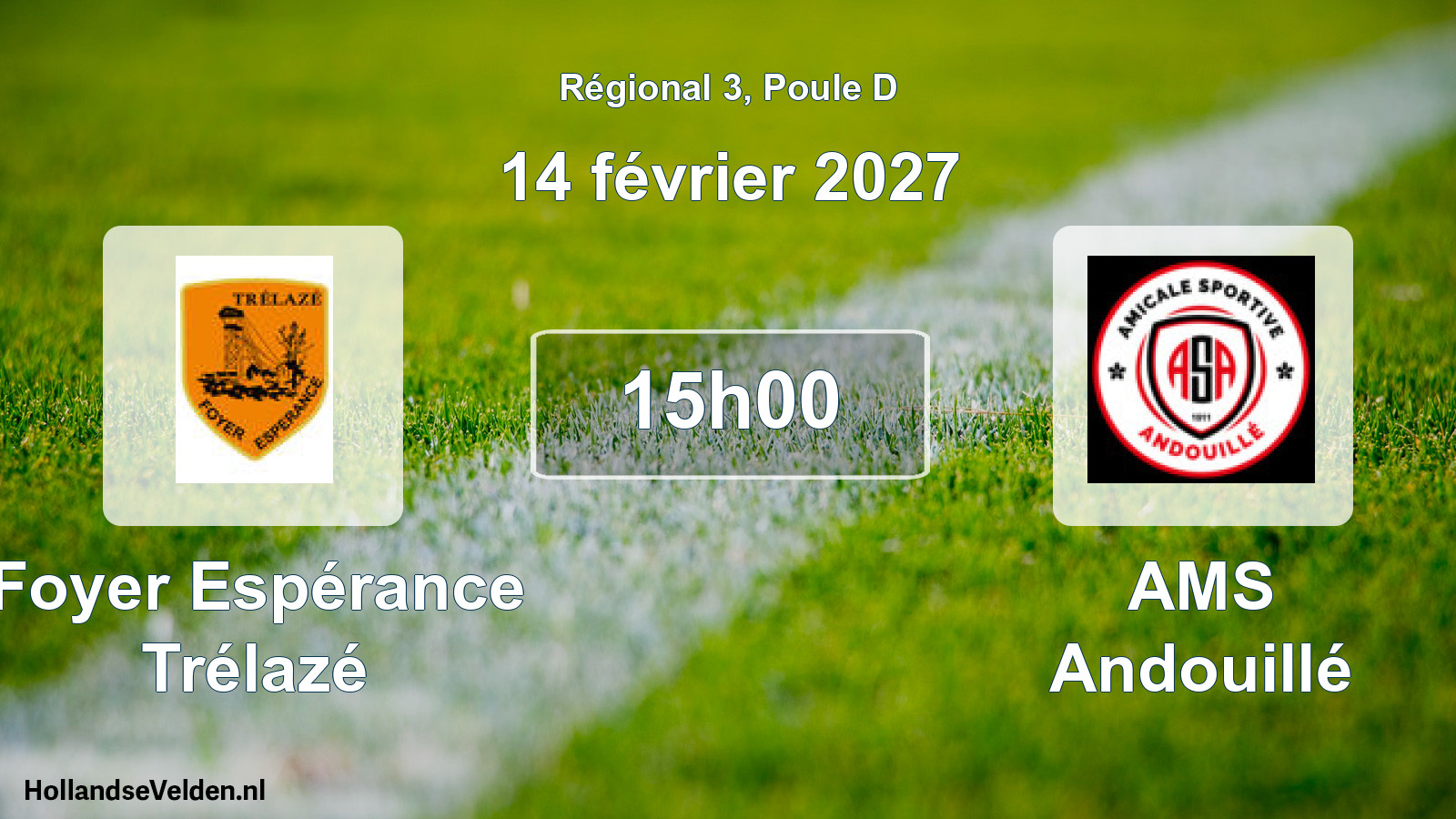Match programmé: Foyer Espérance Trélazé - AMS Andouillé (14 février 2027)