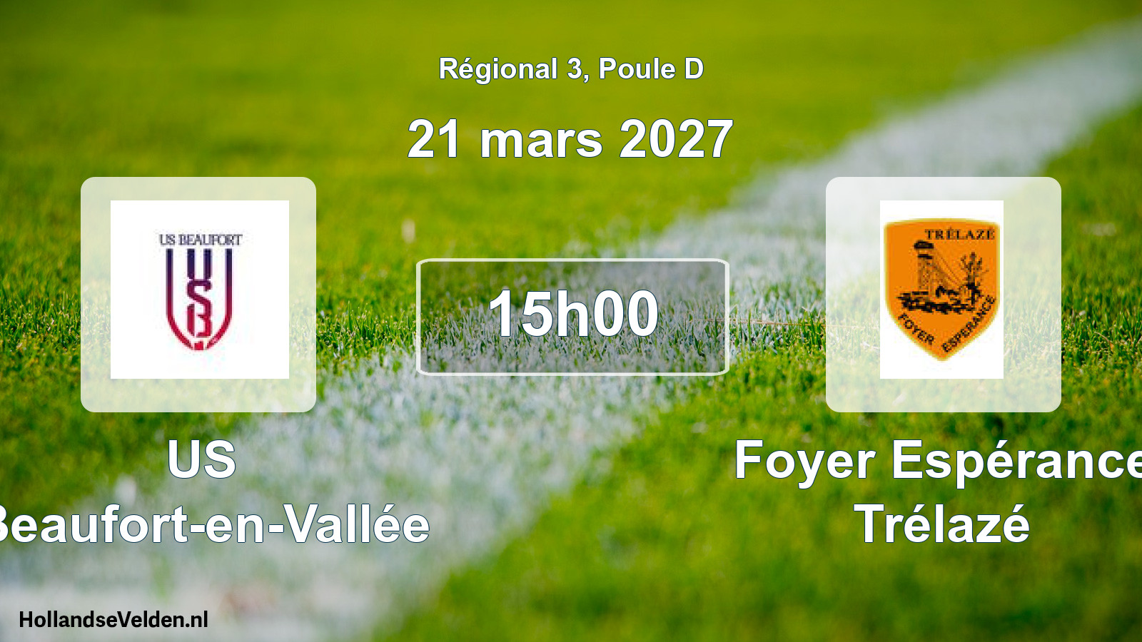 Match programmé: US Beaufort-en-Vallée - Foyer Espérance Trélazé (21 mars 2027)