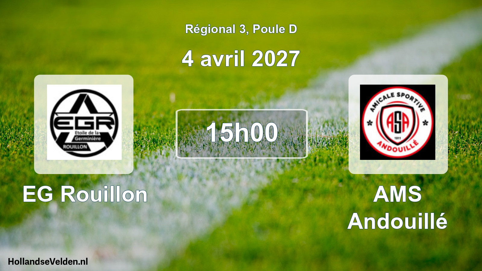 Match programmé: EG Rouillon - AMS Andouillé (4 avril 2027)