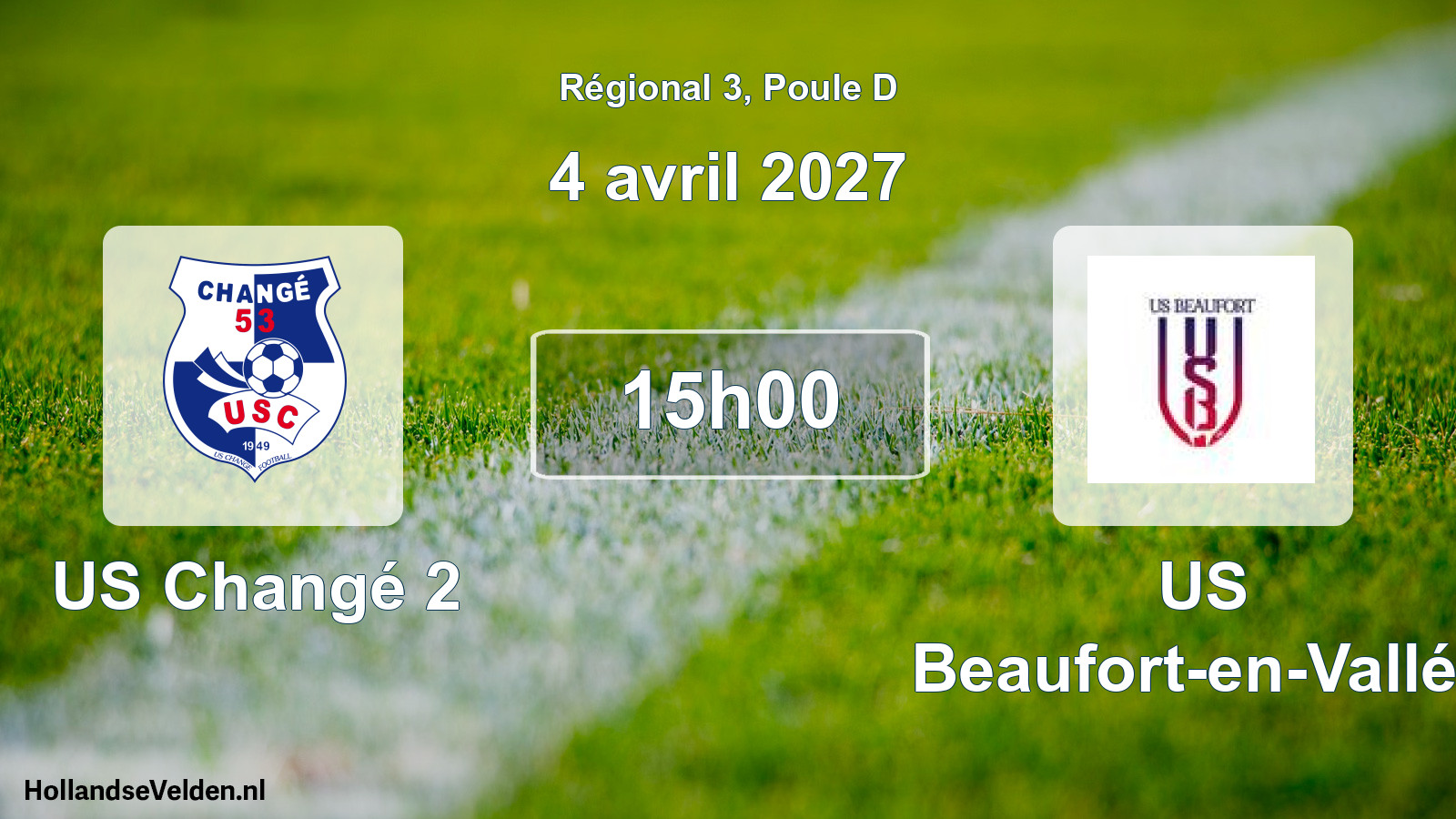 Scheduled Match: US Changé 2 - US Beaufort-en-Vallée (4 April 2027)