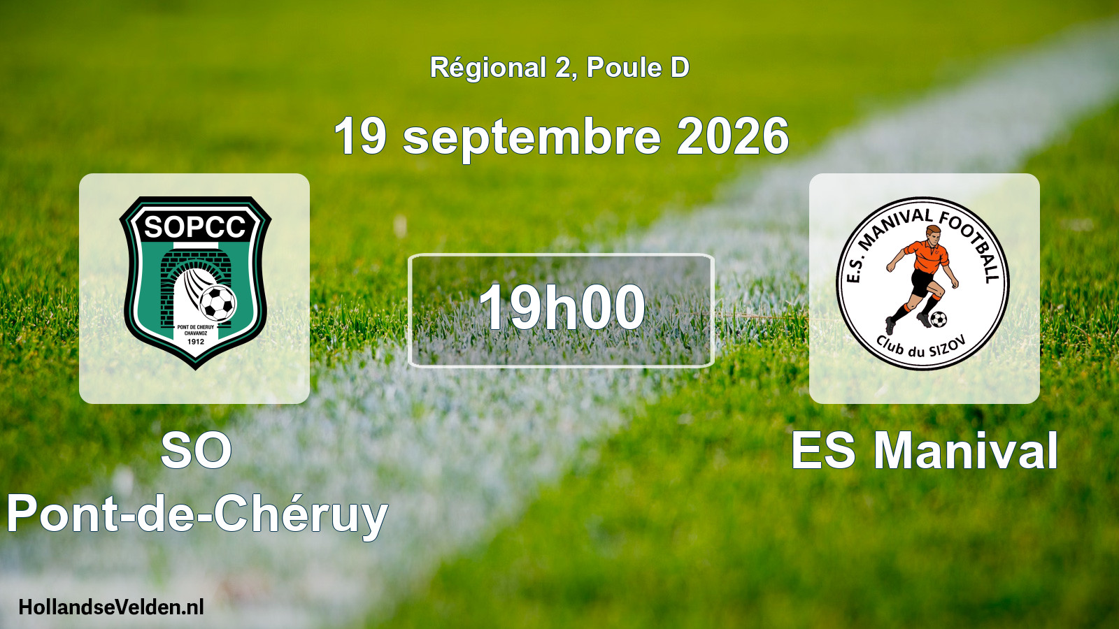 Match programmé: SO Pont-de-Chéruy - ES Manival (19 septembre 2026)