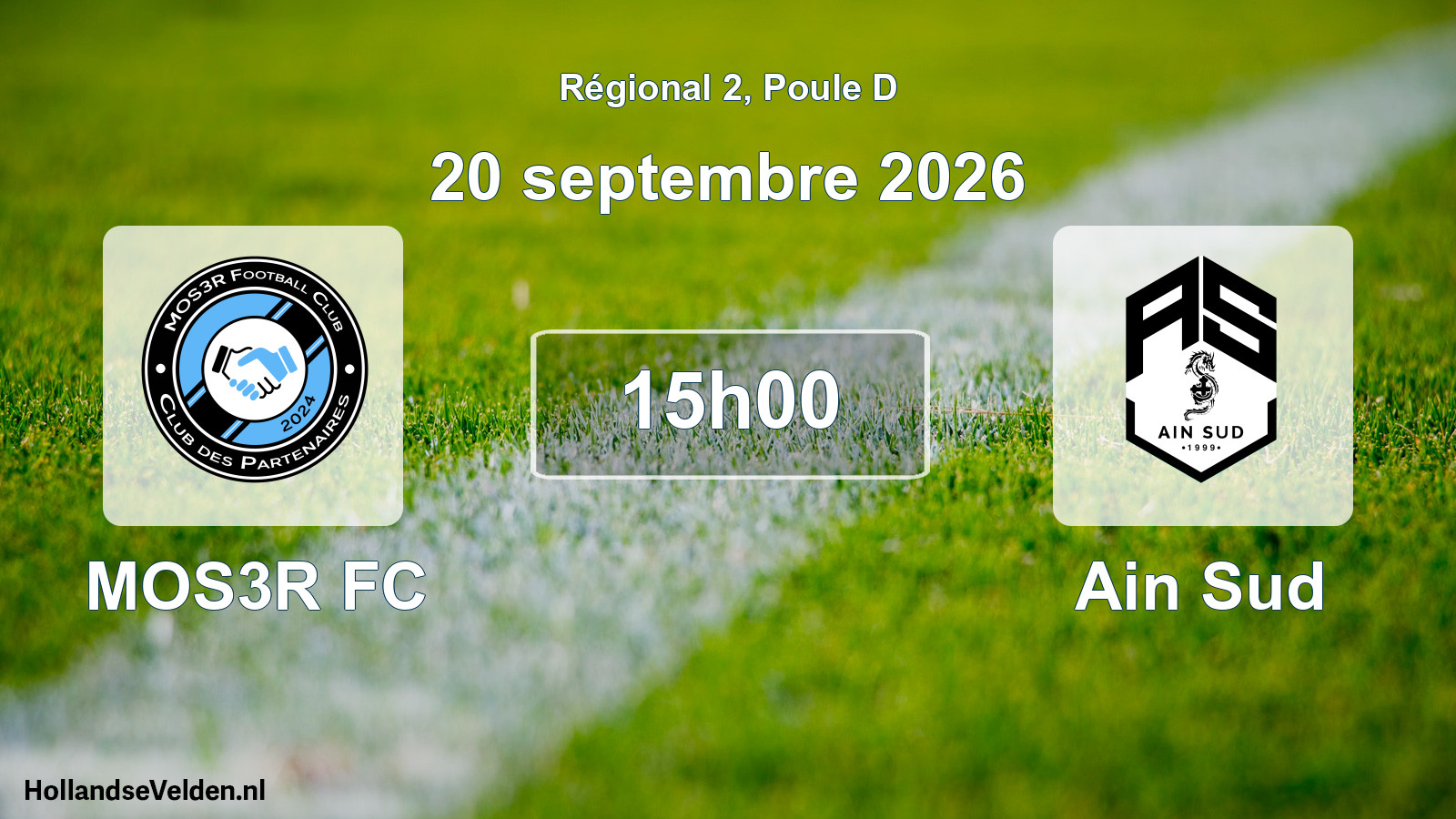 Scheduled Match: MOS3R FC - Ain Sud (20 September 2026)