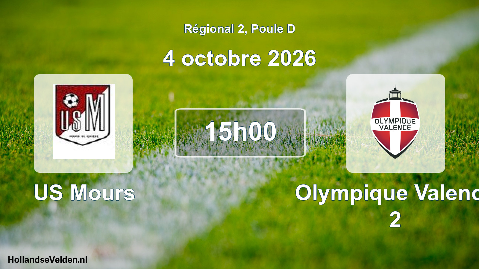 Scheduled Match: US Mours - Olympique Valence 2 (4 October 2026)