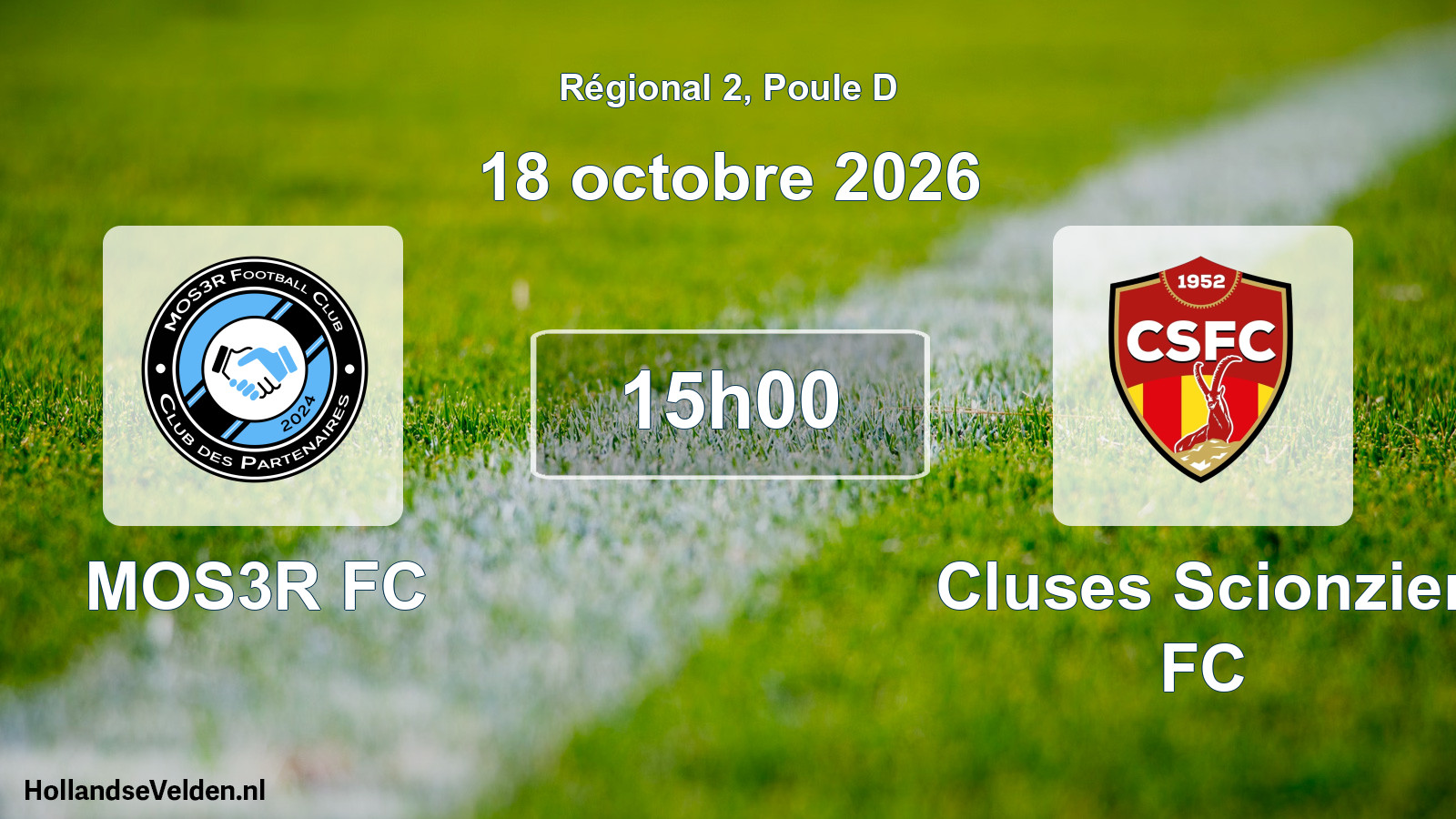 Scheduled Match: MOS3R FC - Cluses Scionzier FC (18 October 2026)