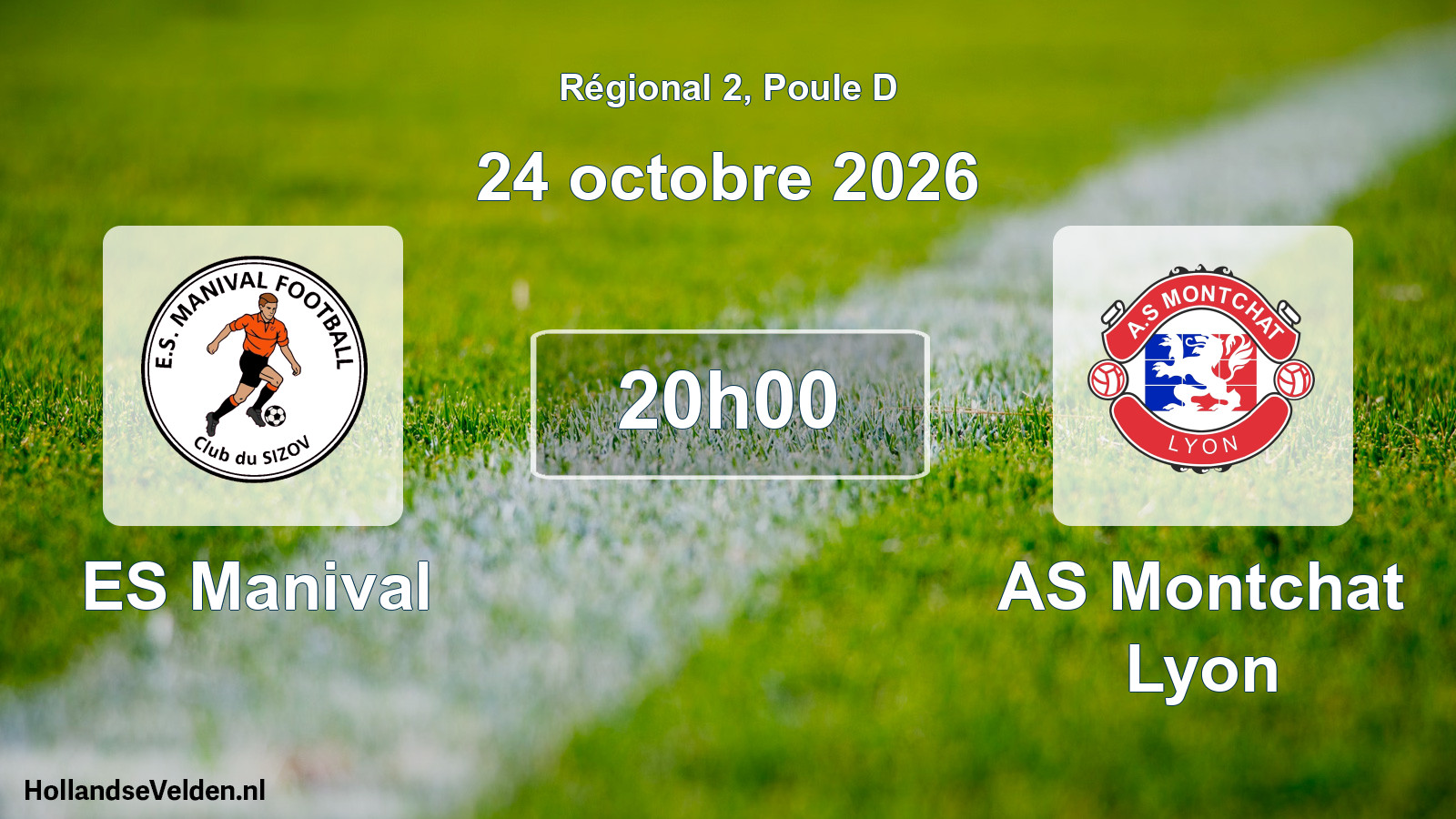 Match programmé: ES Manival - AS Montchat Lyon (24 octobre 2026)