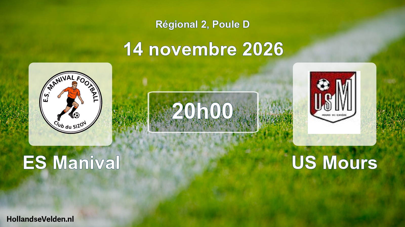 Match programmé: ES Manival - US Mours (14 novembre 2026)