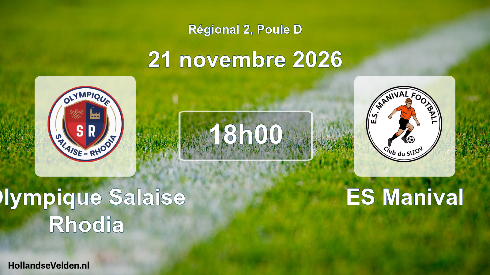 Match programmé: Olympique Salaise Rhodia - ES Manival (21 novembre 2026)