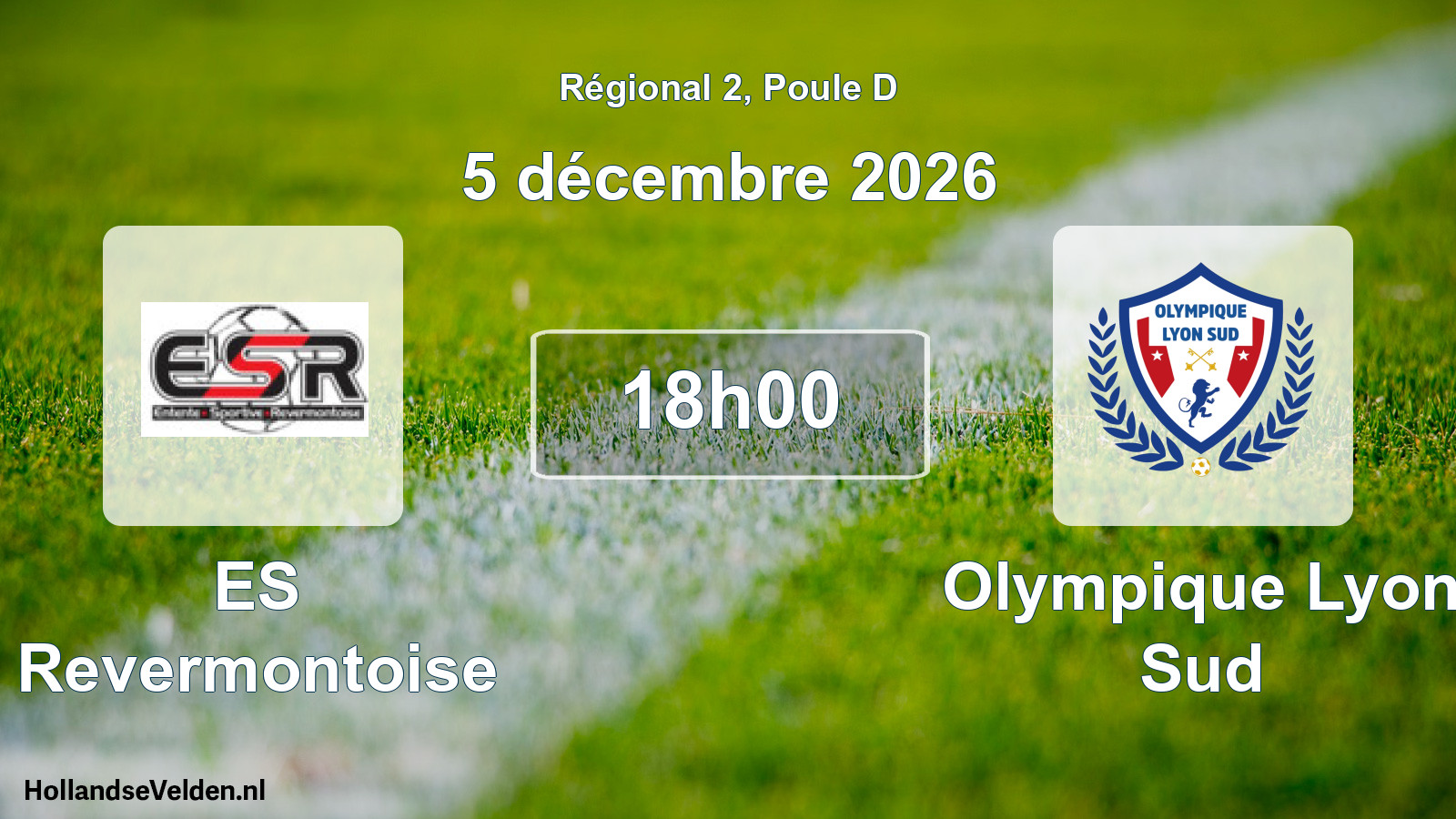 Match programmé: ES Revermontoise - Olympique Lyon Sud (5 décembre 2026)