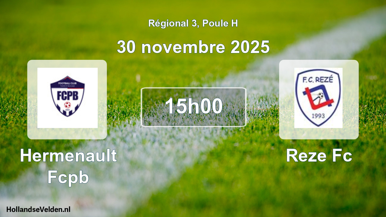 Geplande wedstrijd: Hermenault Fcpb - Reze Fc (30 november 2025)